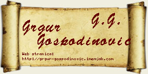 Grgur Gospodinović vizit kartica